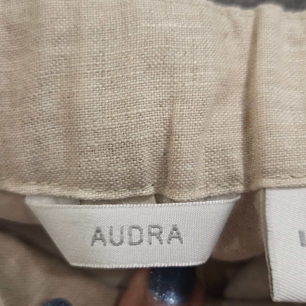 Liz Claiborne Audra 100% Linen Crop Pants Womens Size 4 Coastal Minimalist Chic - Picture 8 of 14